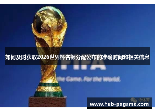 如何及时获取2026世界杯名额分配公布的准确时间和相关信息 如何及时获取2026世界杯名额分配公布的准确时间和相关信息